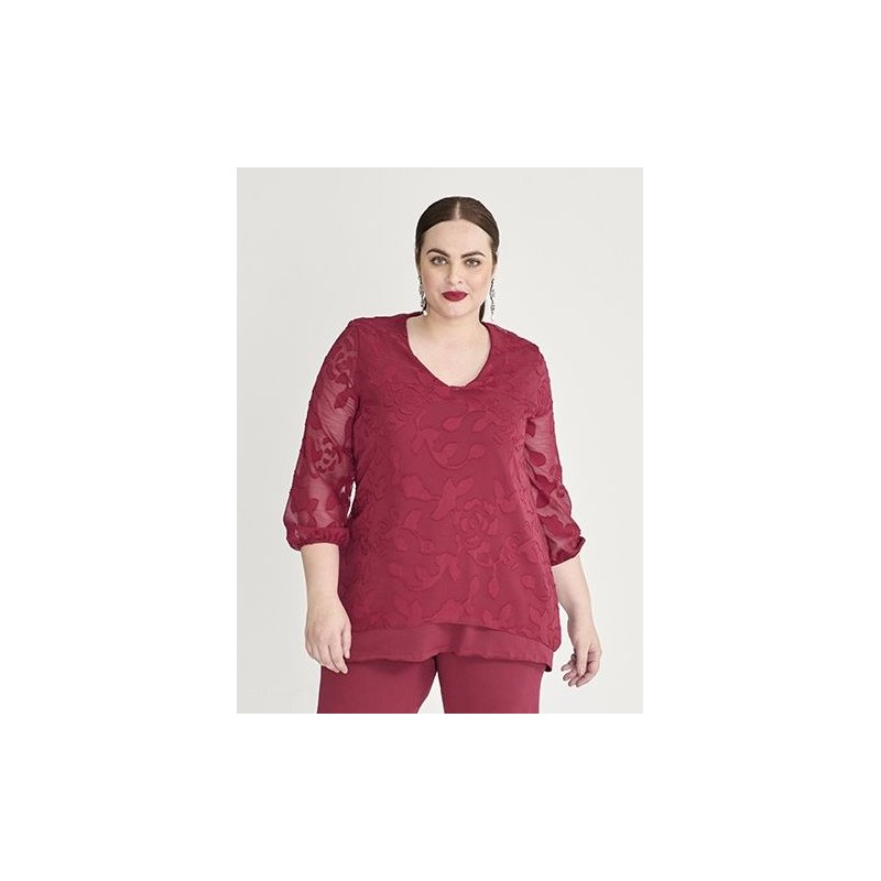 Blusa gasa Jacquard