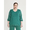 blusa gasa jaquard verde