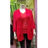 chaqueta rejilla roja