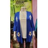 chaqueta flor azul