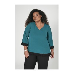 Blusa fornitura verde botella