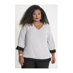 Blusa fornitura gris