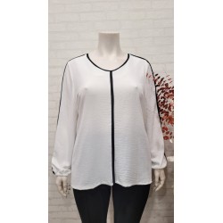 Blusa Ursula blanca/negra