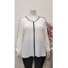 Blusa Ursula blanca/negra