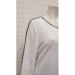 Blusa Ursula blanca/negra