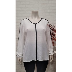 Blusa Ursula blanca/negra