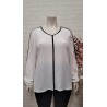 Blusa Ursula blanca/negra