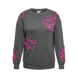 Sudadera flor fucsia