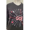 Camiseta "Lets go" negra