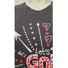 Camiseta "Lets go" negra