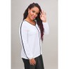 Blusa Ursula blanca/negra