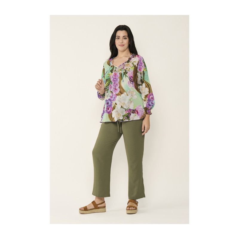 blusa yoryu orquidea