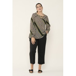 blusa yoryu geométrica