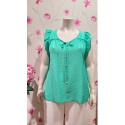 blusa canesú verde