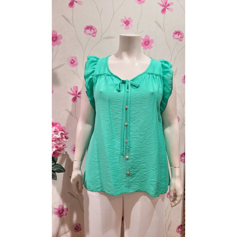 blusa canesú verde