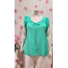 blusa canesú verde