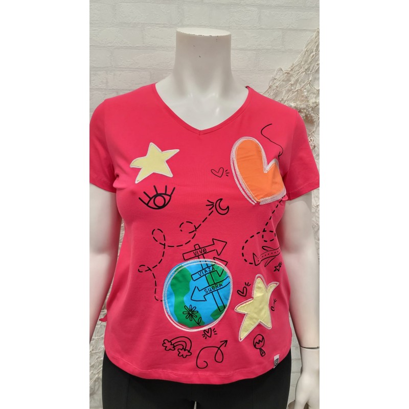 Camiseta vive viaja sueña