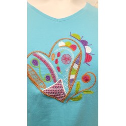 Camiseta cuore celeste