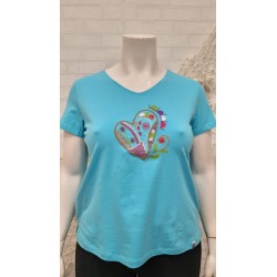 Camiseta cuore celeste