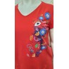 camiseta algodón roja