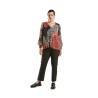 Blusa capa pliegue