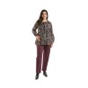 Blusa cuello rizado