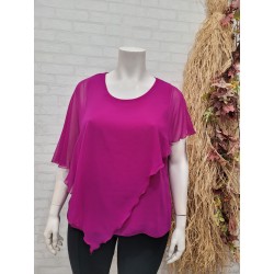 Blusa capas fucsia
