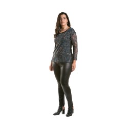 Camiseta tul estampado cachemir