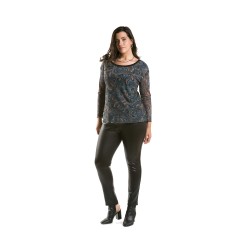 Camiseta tul estampado cachemir