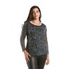 Camiseta tul estampado cachemir
