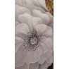 Camiseta gran flor negra