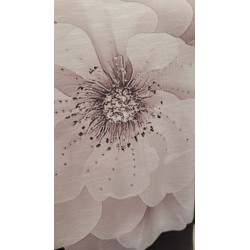 camiseta gran flor marrón