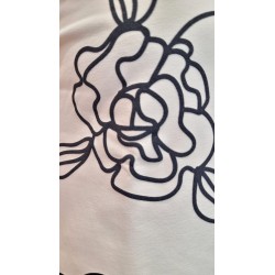 sudadera fashion flower crudo