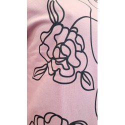 sudadera fashion flower rosa