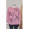 sudadera fashion flower rosa