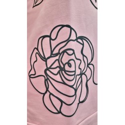 sudadera fashion flower rosa