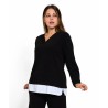 jersey tricot falsa blusa
