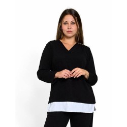 jersey tricot falsa blusa