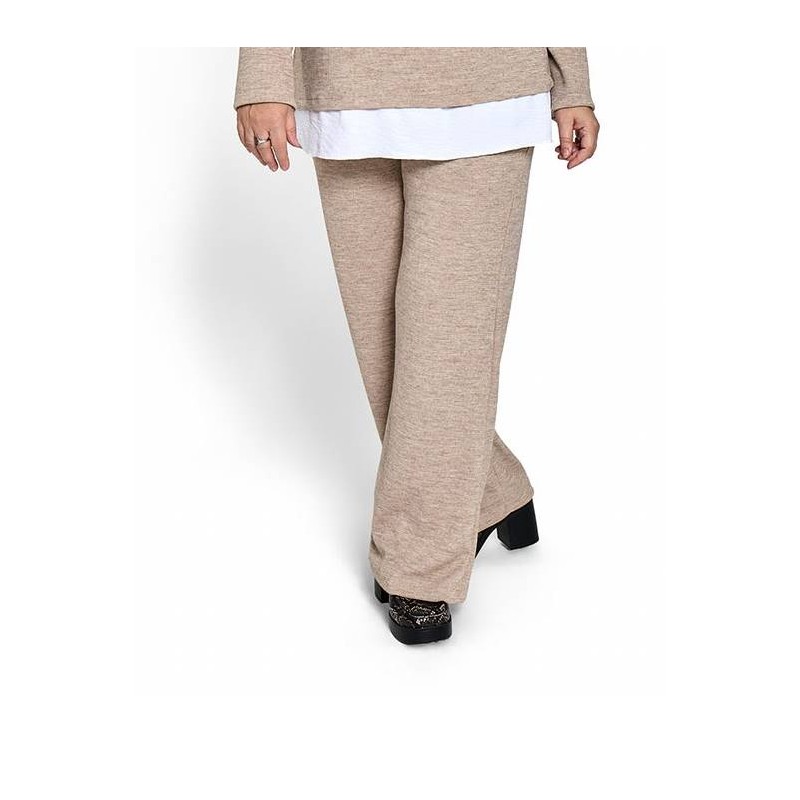 Pantalón tricot piedra