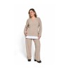 Pantalón tricot piedra