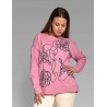 sudadera fashion flower rosa