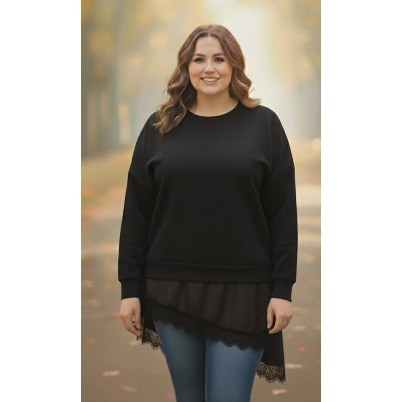 sudadera lencera negra