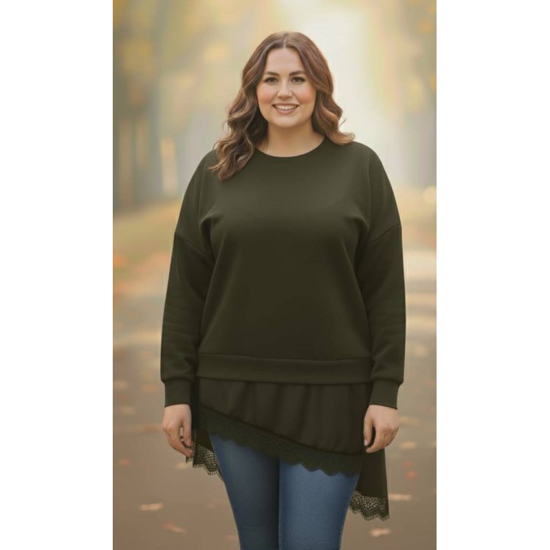 sudadera lencera caqui