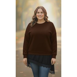 sudadera lencera marrón