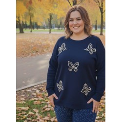 jersey mariposas azul noche