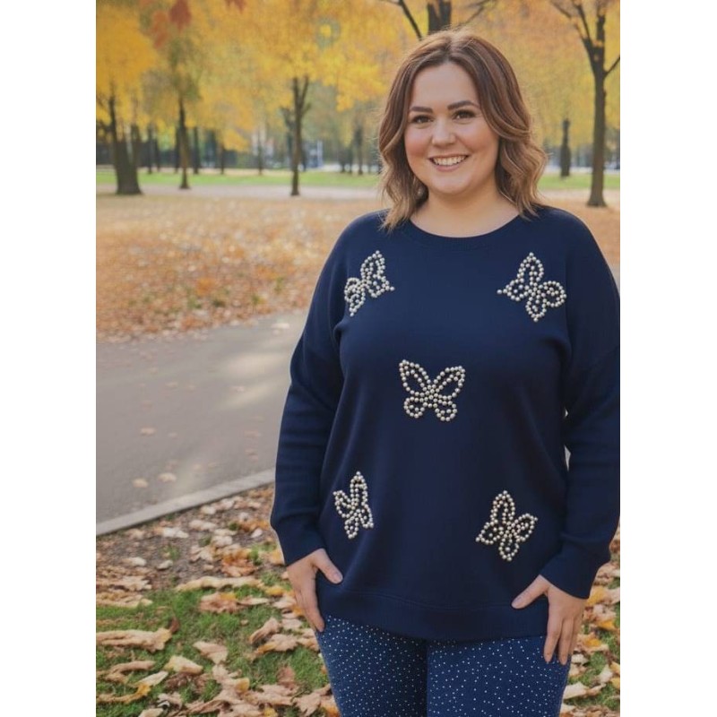 jersey mariposas azul noche