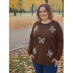 jersey mariposas marrón