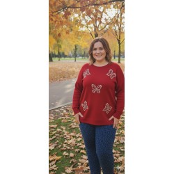 jersey mariposas rojo