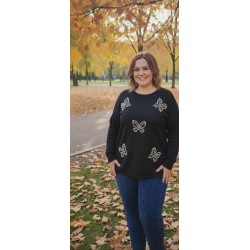 jersey mariposas negro