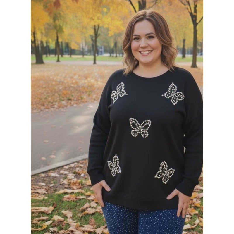 jersey mariposas negro